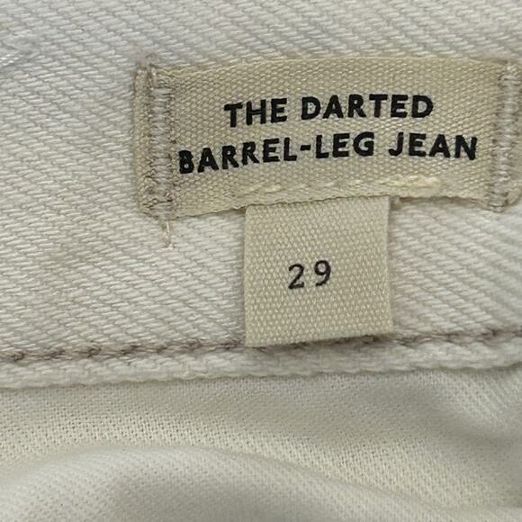 Madewell The Darted Barrel Leg Jeans Canvas Denim Button Fly Size 29 NWT - Picture 5 of 10